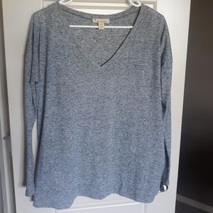 Grey longsleeve flowy top